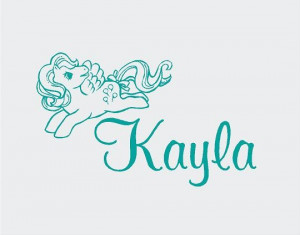 Little Pony PERSONALIZED Name 22x14 Vinyl Wall Lettering Words Quotes ...