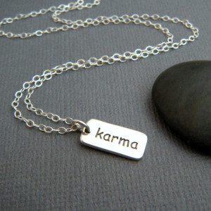 ... quote motto affirmation. small simple word pendant. yogi yoga charm