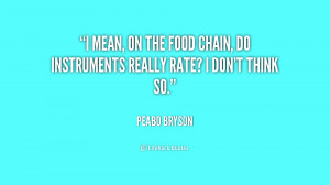 mean, on the food chain, do instruments really rate? I don't think ...