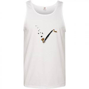 bass clarinet with music notes white men s tank top bass clarinet with ...