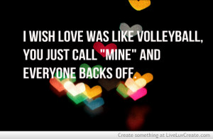 Wish Love Was Like Volleyball