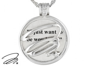 Marilyn Monroe (Tm) Jewelry Collection, Rhodium Plated Bronze Quote ...