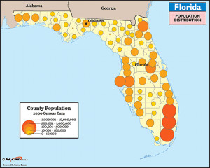 florida population density map