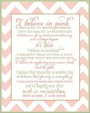 pink and green nursery wall art with inspirational baby girl quotes ...