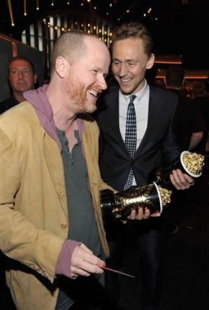 Tom Hiddleston and Joss Whedon at MTV Movie Awards 2013 by Nessa