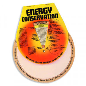 Energy Conservation Education Wheel Promotional Product
