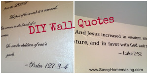 Day 20 Family Life: Frugal Friday – DIY Wall Quotes