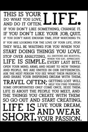 live your life with passion