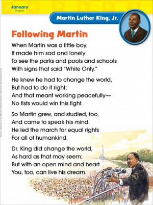 Martin Luther King Peace Poem | Martin Luther King, Jr. (January ...