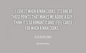 love a man that cooks