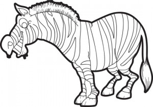 Cartoon Zebra Coloring Pages
