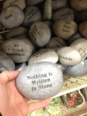 Some things are written in stone