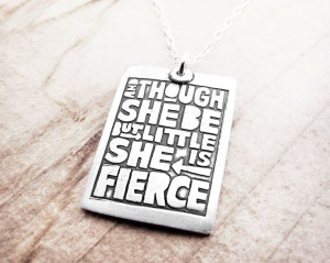 Motivational quote necklace - Shakespeare - silver inspirational quote ...