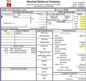 BBQ Catering Menu Templates