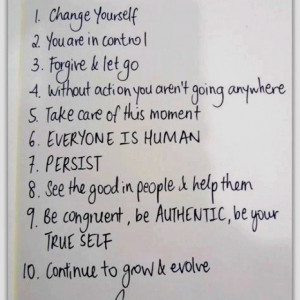 Ten rules to live by