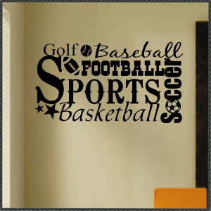 Vinyl Wall Words Quotes Decals Art Collage Sports