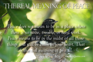 The Real Meaning Of Peace – Inspirational Short Story