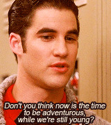 Gif Klaine Kurt Hummel Blaine Anderson Glee Quote Dorkforklaine