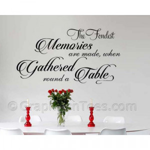 ... Table, Kitchen Dining Room Wall Quote Sticker Vinyl Mural Decal