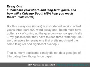 Breaking down chicago booth's 2011 2012 application essays