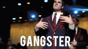 blaine, darren criss, gangster, gif, glee, quotes, the warblers, show ...