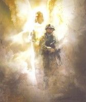 ... jesus art angel protect angel wing angel watch american soldier angels