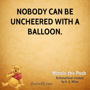 Winnie the Pooh Quotes with Balloons