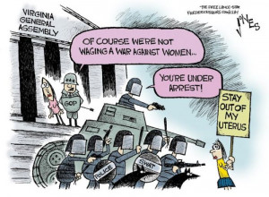 This cartoon shows that one out of every four women in the United ...