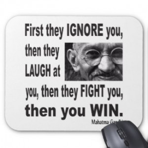 Gandhi Quote Inspiration Mouse Pad by evolveshop