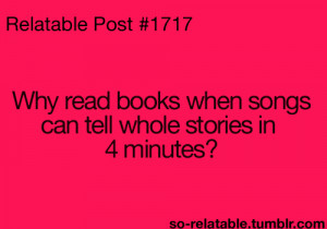 ... Books When Songs Can Tell Whole Stories In 4 Minutes - Books Quotes