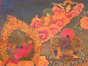 How Lama Tsongkhapa transforms to Vajrayogini