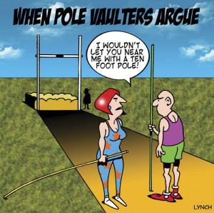 Cartoon: fighting pole vaulters (medium) by toons tagged pole,vaulting ...