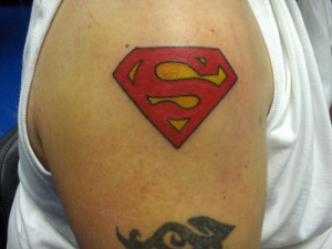 Superman Finished Tattoo