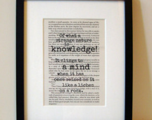 Frankenstein - Quote Print - Book P age - Graduation Gift - Teacher ...
