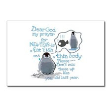Baby penguins funny new years resolution Postcards for