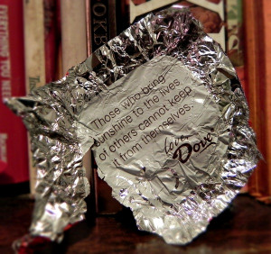 Dove candy wrapper quotes