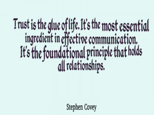 ... communication. It's the foundational principle that holds all