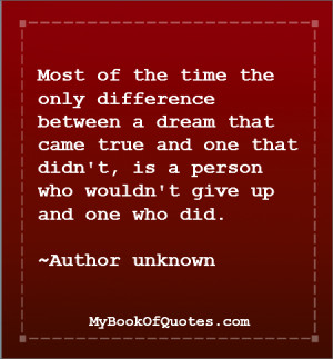 Do your dreams come true?