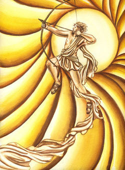 Apollo (Απόλλων in Ancient Greek) is the god of the sun ...