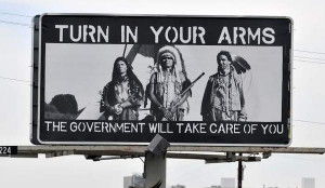 ... upset on how the political billboard is depicting American Indians