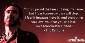 Eric Cantona on Love: I love Manchester United