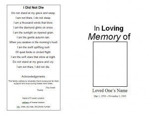 The Funeral-Memorial Program Blog