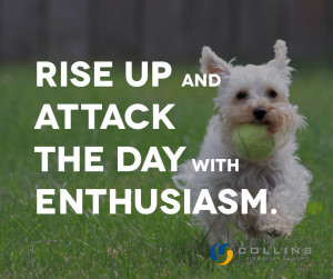 Rise up and attack the day with enthusiasm