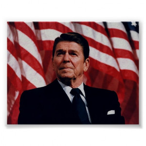 Patriotic Ronald Reagan Image Posters