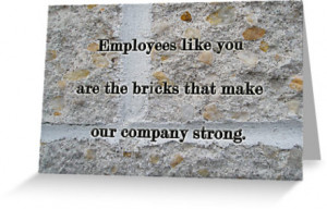 Employee Service Anniversary Thank You Card - Cement Wall