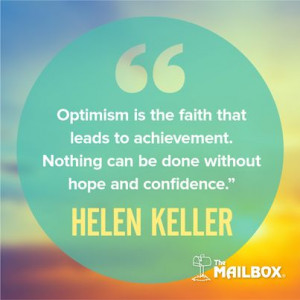 Optimism, hope, and confidence...