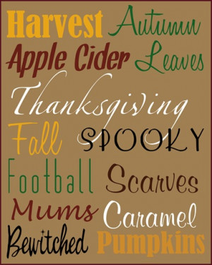 Here’s just an example of a quick ‘Autumn Favorites’ printable ...
