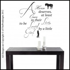 Loved By A Little Girl Horse Wall Art