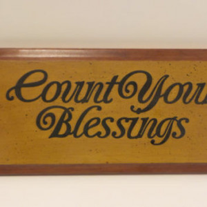 Signs with sayings , Count your blessings , signs with quotes , wooden ...