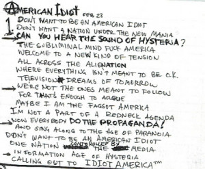 American Idiot Green Day Lyrics Нашла я тут